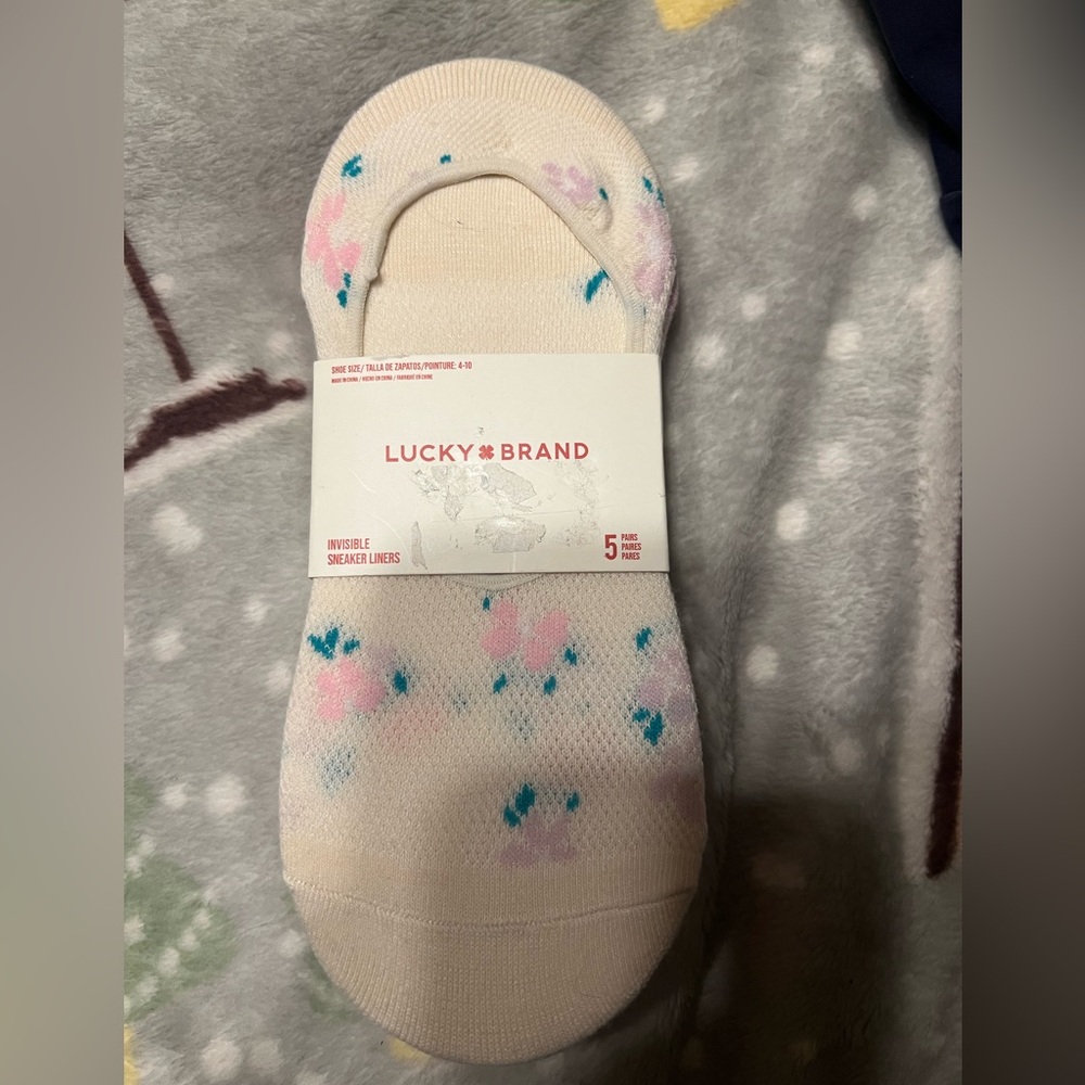 Lucky Brand Cream 5 Pack No-Show Socks 🍀🍀🍀🍀🍀🍀🍀🍀🍀🍀🍀🍀🍀🍀🍀🍀🍀🍀